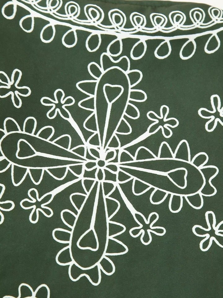 Soyut Baskılı Şişme Ceket Takım