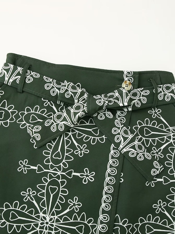 Soyut Baskılı Şişme Ceket Takım