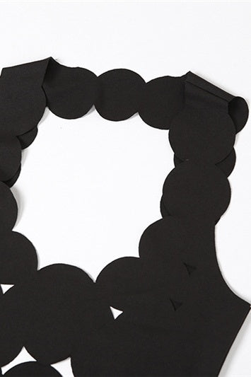 Puantiyeli Püsküllü Elbise