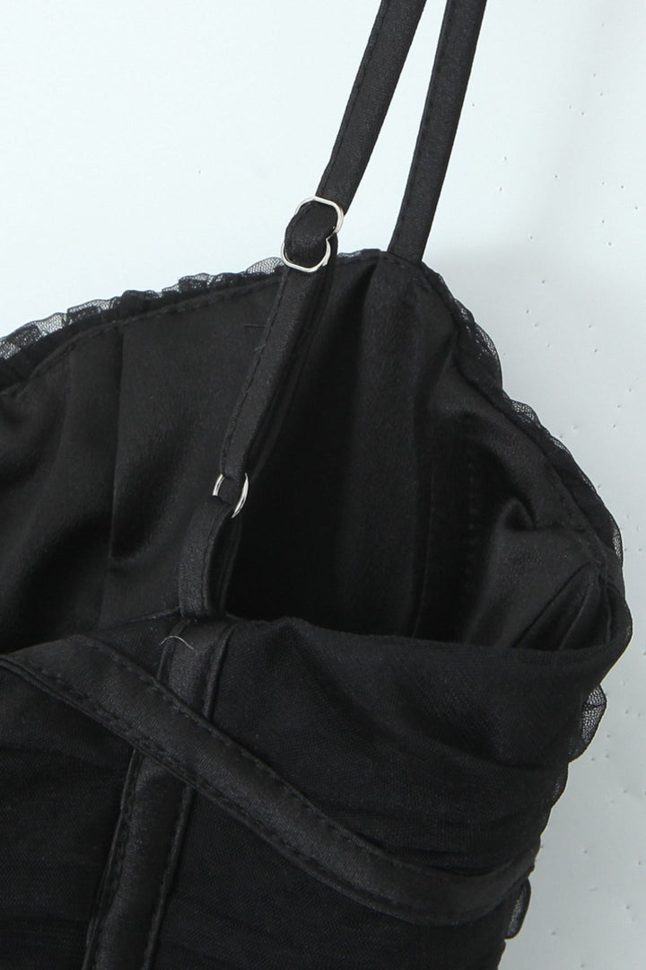 Myrna Fiyonklu File Mini Slip Elbise