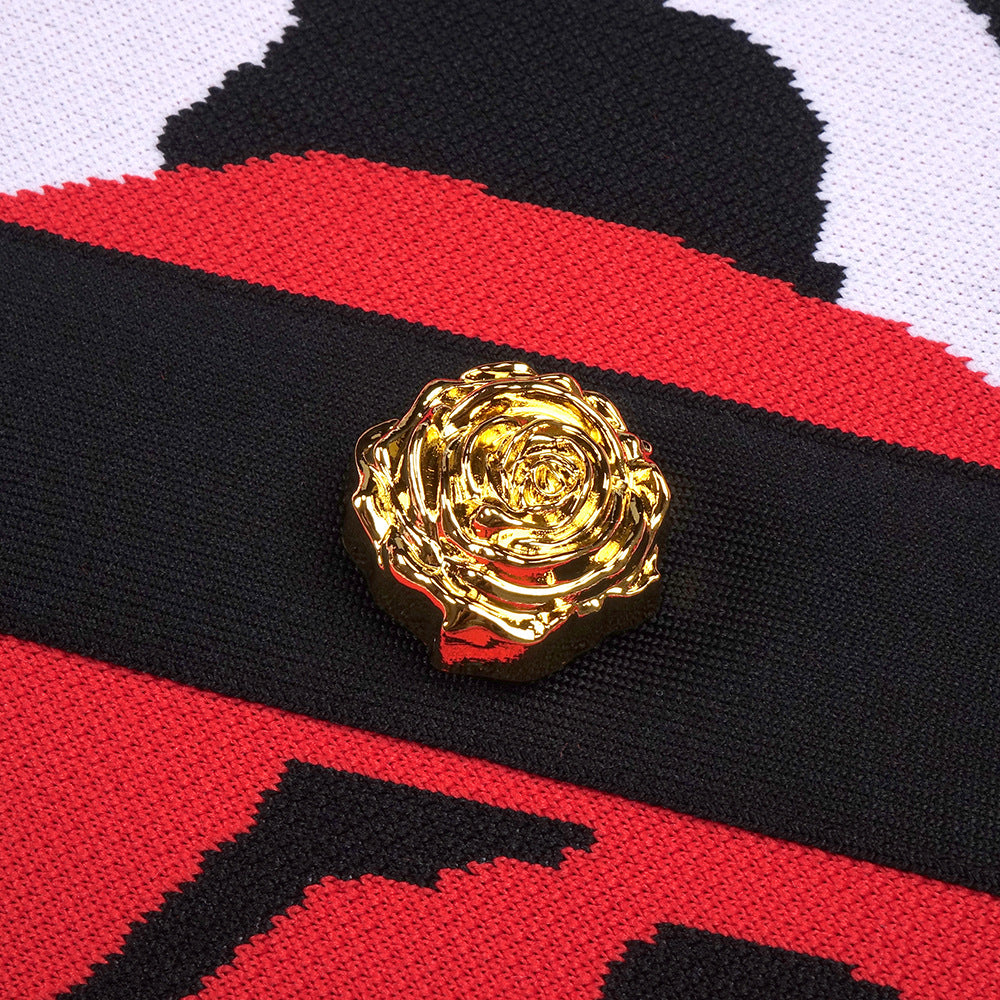 Boyundan Bağlamalı Büstiyer Çiçekli Midi Elbise