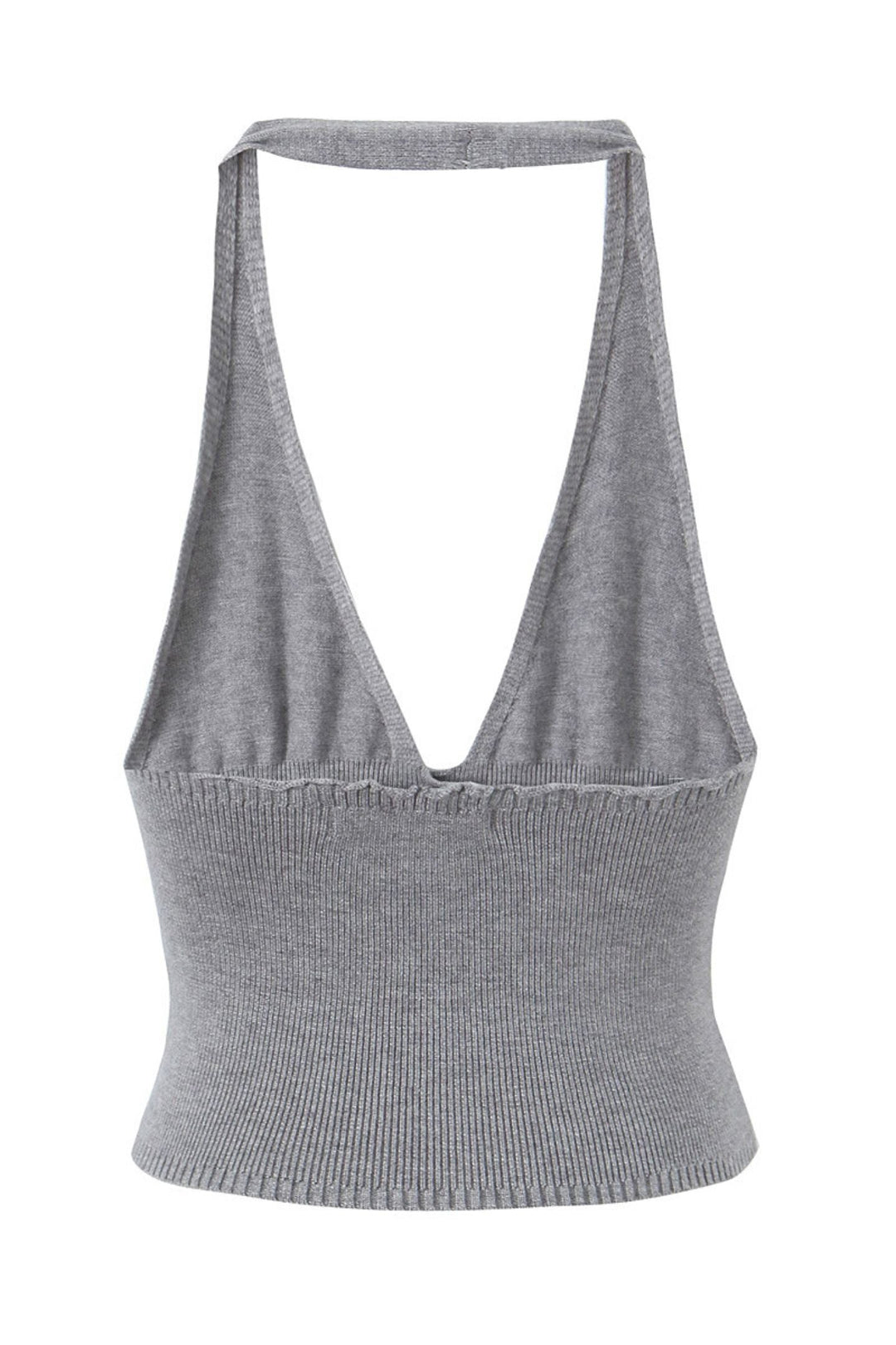 Boyundan Bağlamalı Yelek Üçlü Örgü Takım