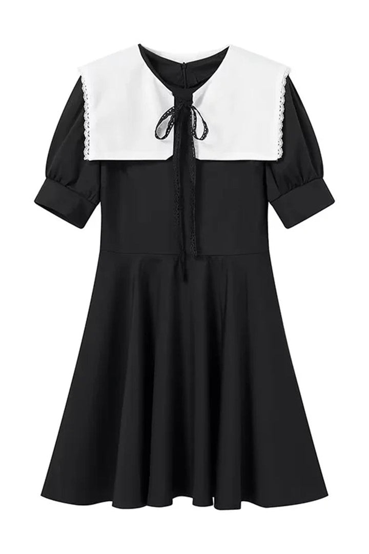 Chloe Doll Yaka Puf Kol Mini Elbise