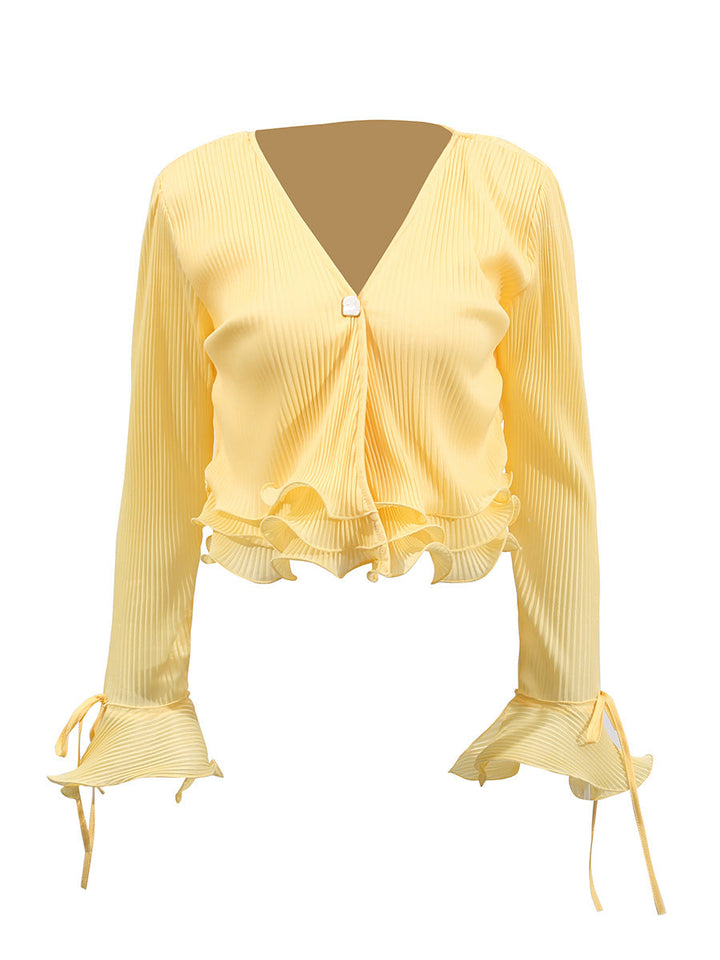 Eline Kıvrım Detay Bluz