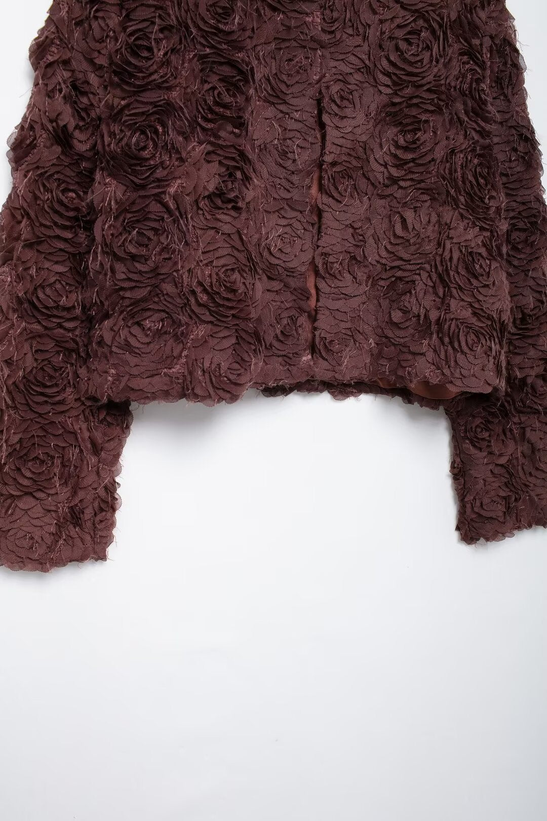 Çiçek Aplikeli Kısa Ceket