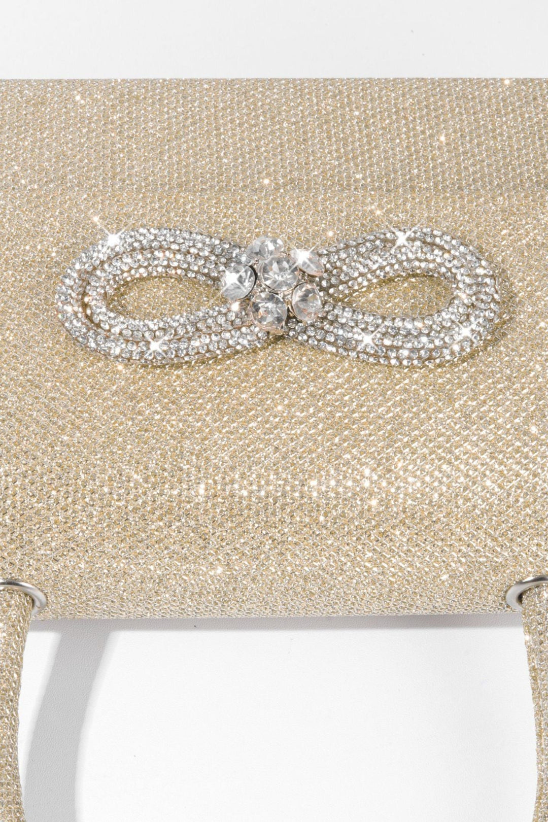 Metalik Parlak Diamante Saplı Çanta