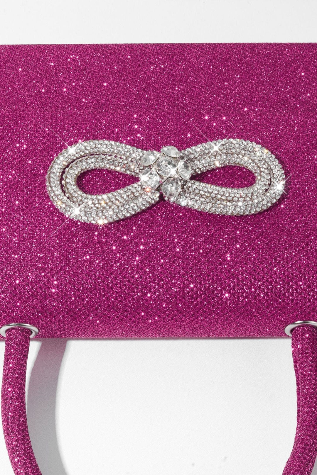 Metalik Parlak Diamante Saplı Çanta