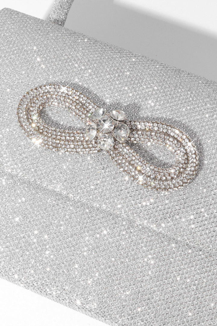 Metalik Parlak Diamante Saplı Çanta