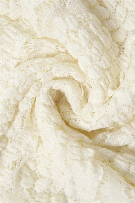 Katlı Fırfırlı Dantel Örgü Set