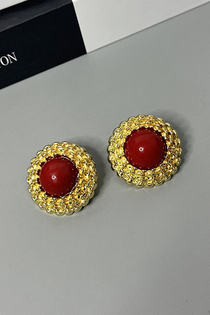 Vintage Kabaşon Alaşım Küpe