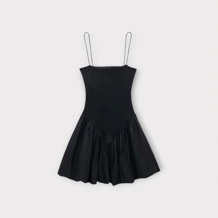 Aubrey Hafif Balon Etek Mini Elbise