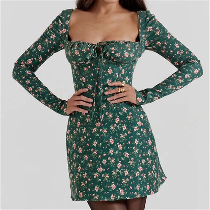 Rahat Balensiz Uzun Kollu Mini Elbise