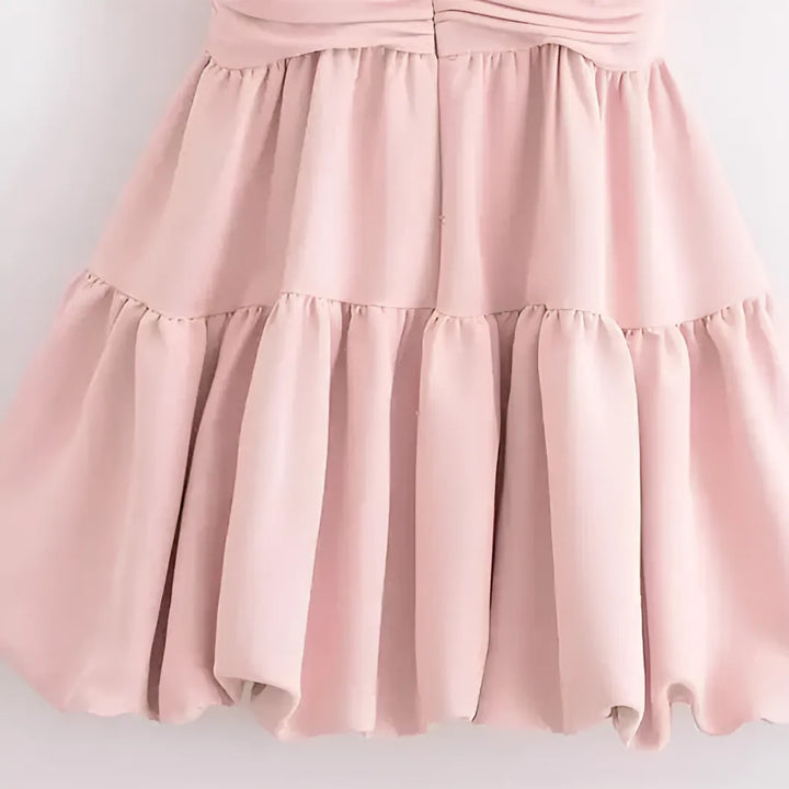 Fancy Drape Detay Mini Elbise