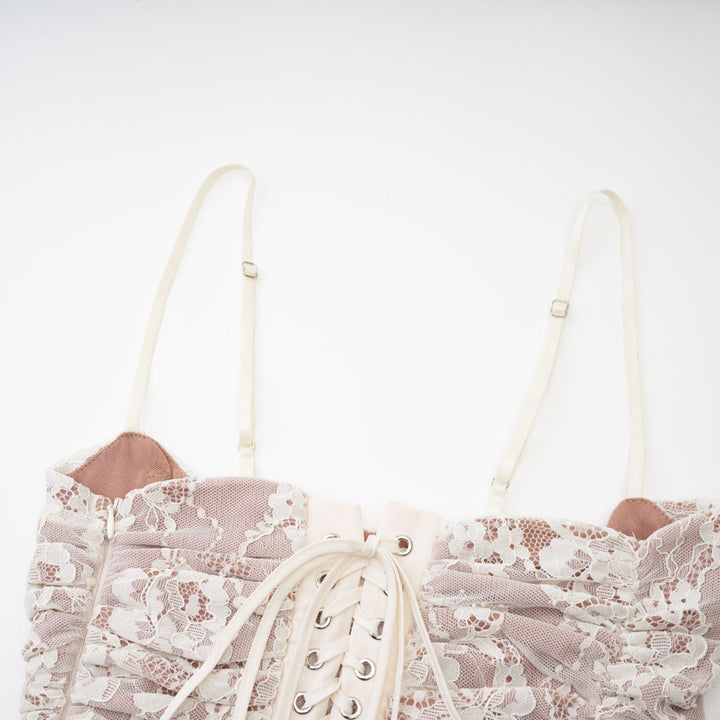 Valérie çiçekli dantel örgü maksi elbise