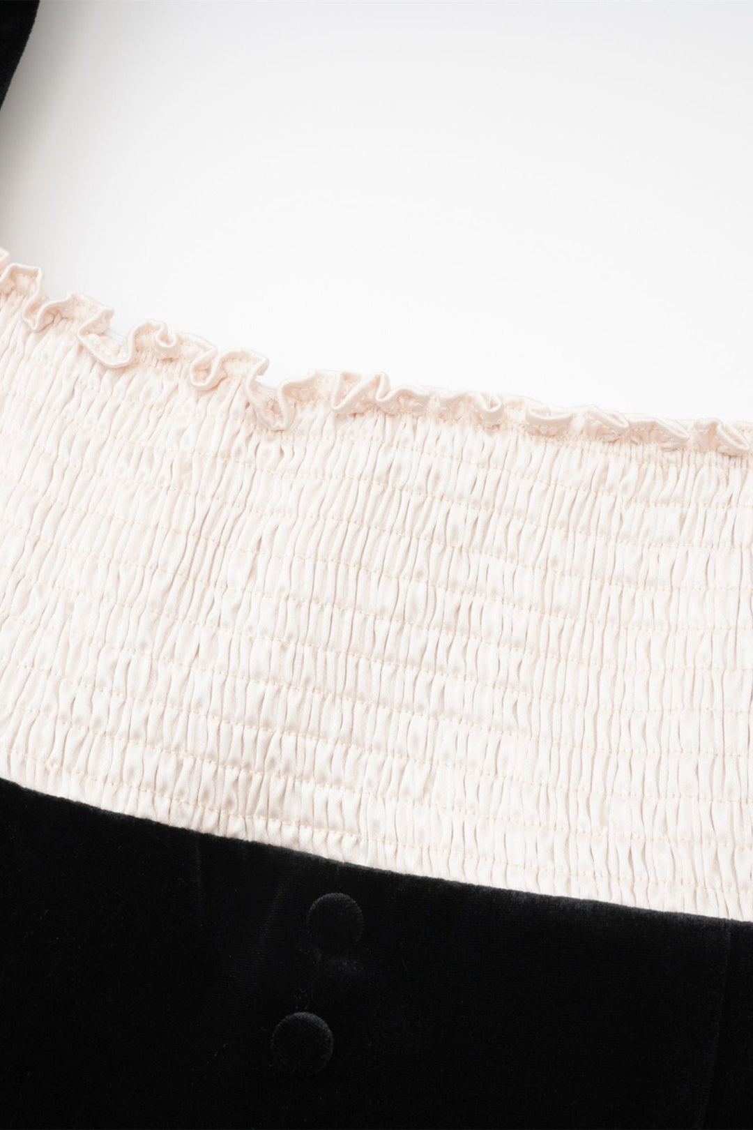 Frederica Kare Yaka Kadife Mini Elbise