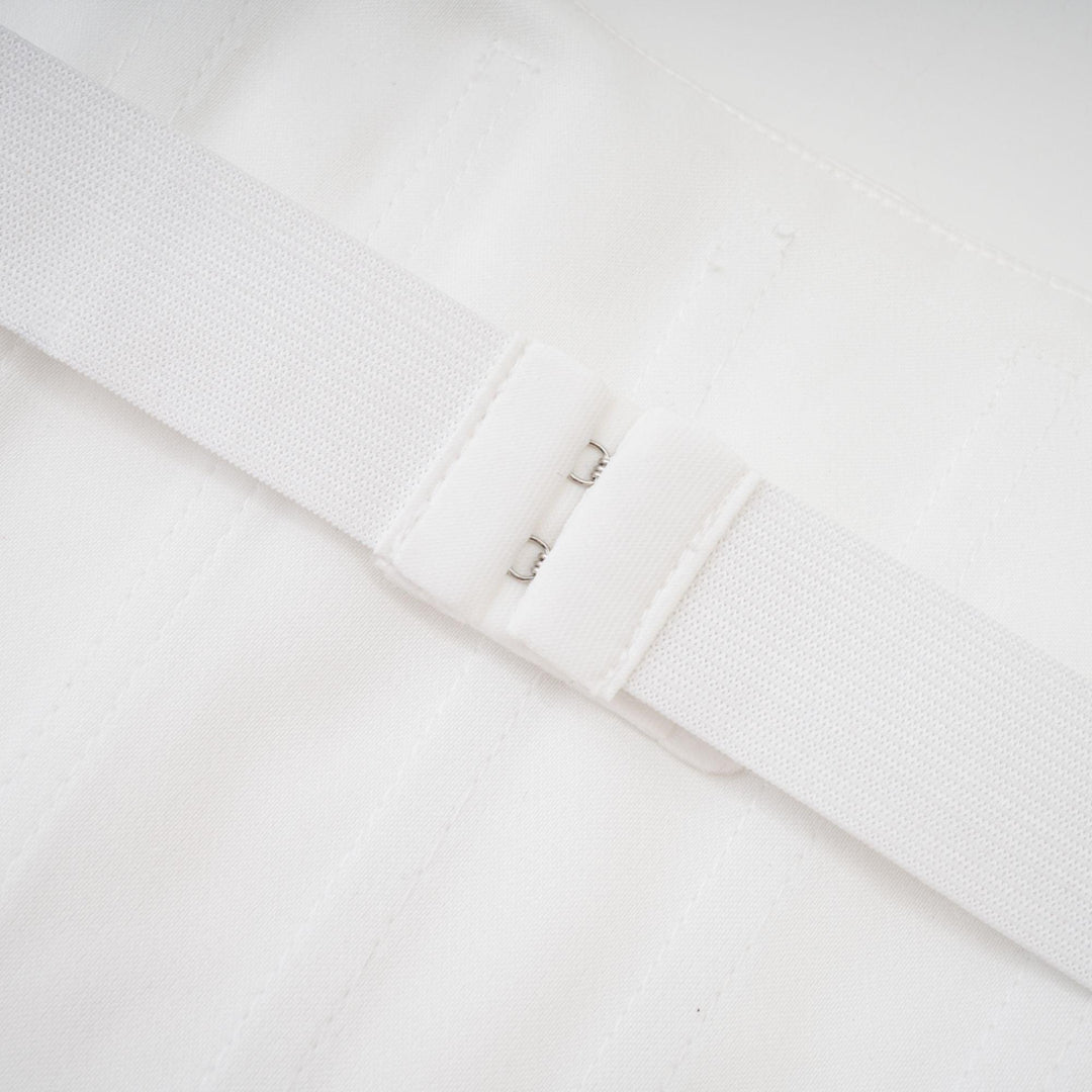 Radiance Elegance Beyaz Taş İşlemeli Straplez Mini Elbise