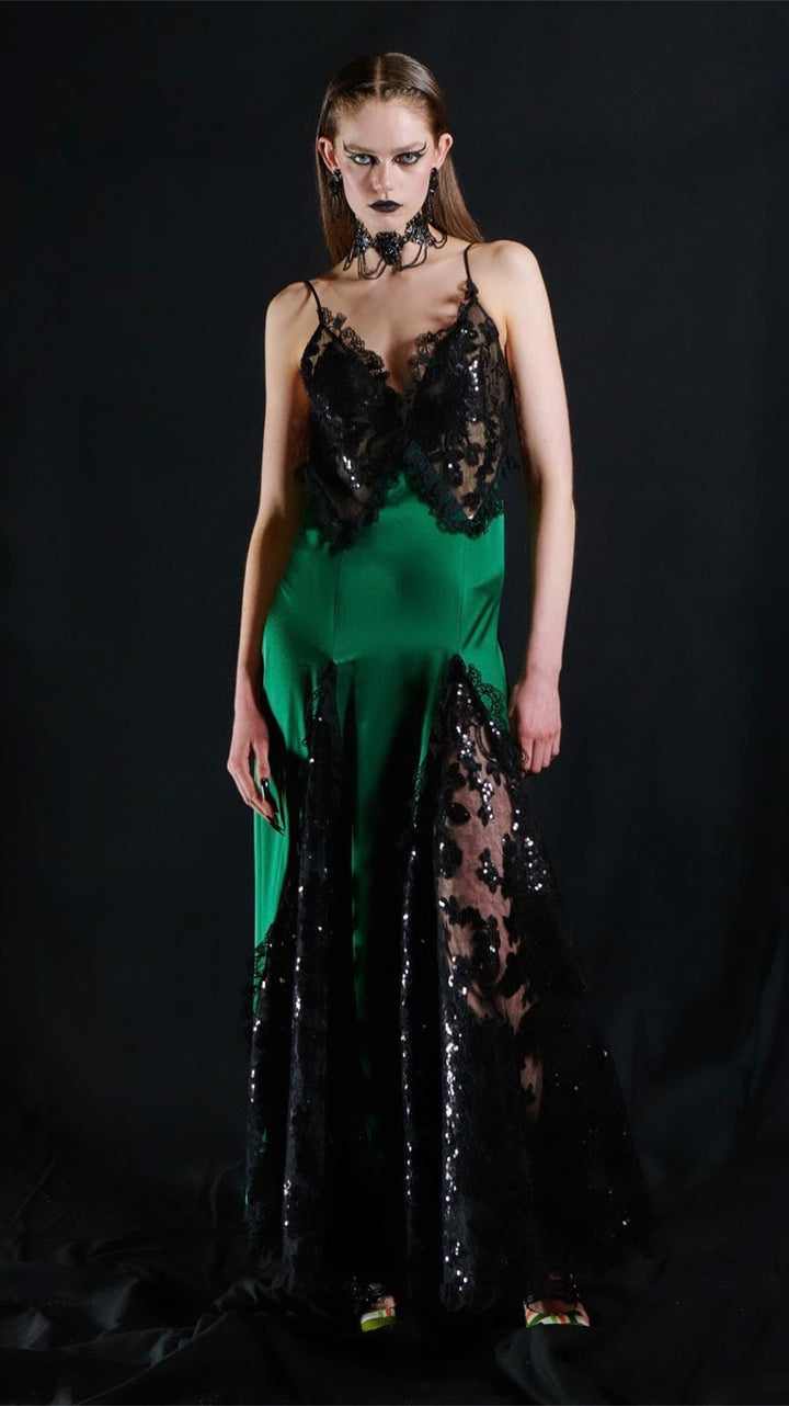 Susanna V Yaka Payet İşlemeli Maxi Elbise