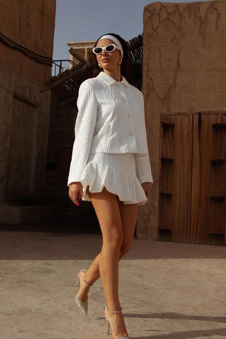 Denise Yaka Blazer Dokulu Takım