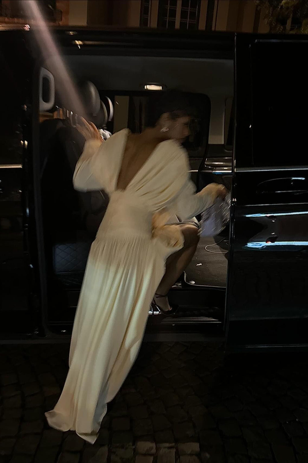 Venüs Haç Drapeli Sırtı Açık Uzun Elbise