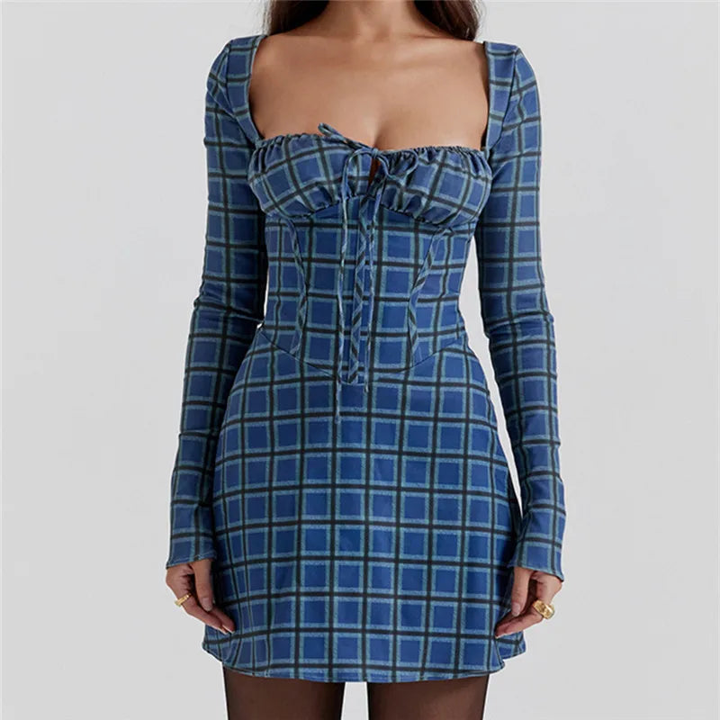 Rahat Balensiz Uzun Kollu Mini Elbise