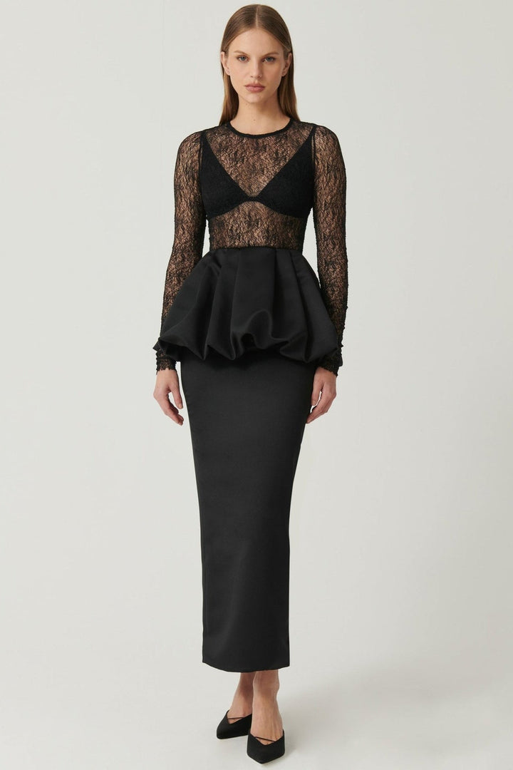 Emily Yarı Transparan Dantel Body Set