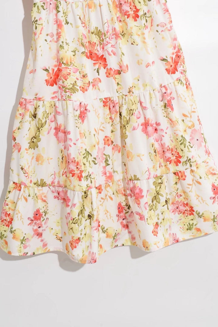 Adliyah Baskılı Papyonlu Katlı Mini Elbise