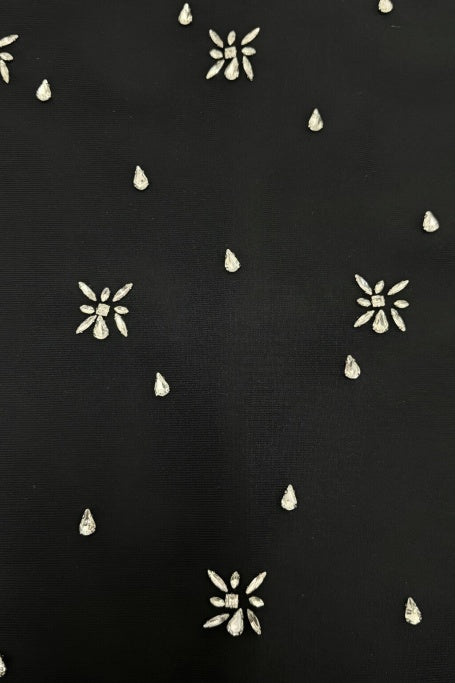 Griselda Omuzu Açık Kristal Taşlı Maxi Elbise