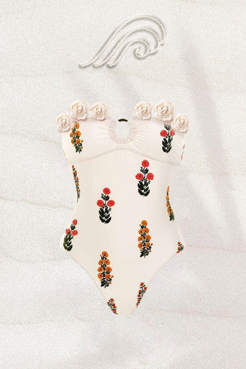 Agatha Cut-Out Floral İki Parçalı Yüzme Seti