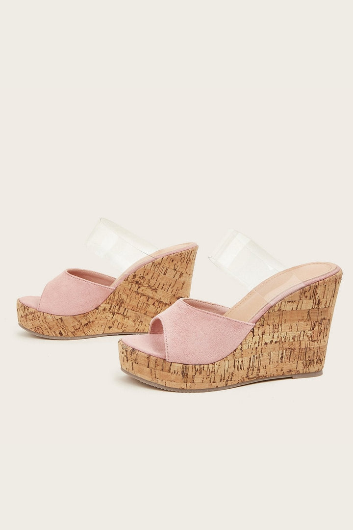 Agatha Pvc Bantlı Dolgu Topuklu Ayakkabı