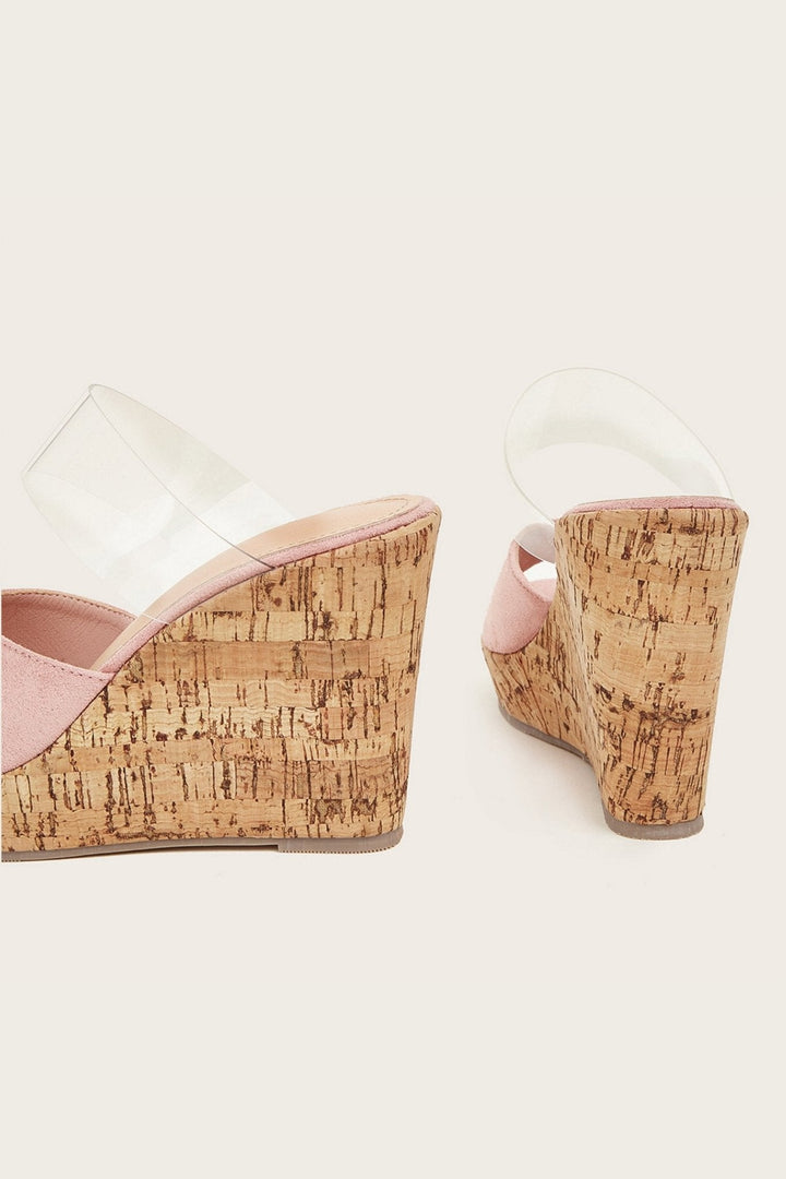 Agatha Pvc Bantlı Dolgu Topuklu Ayakkabı