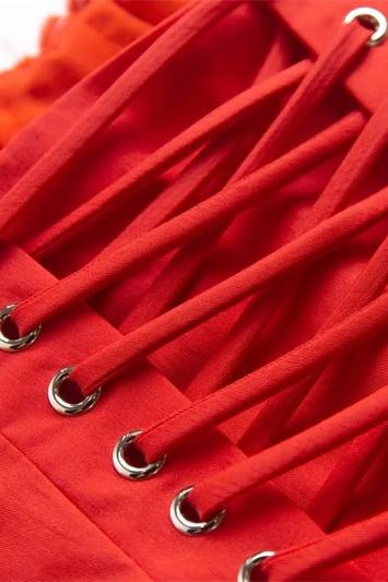 Agnes Dantelli Korse Mini Puf Elbise