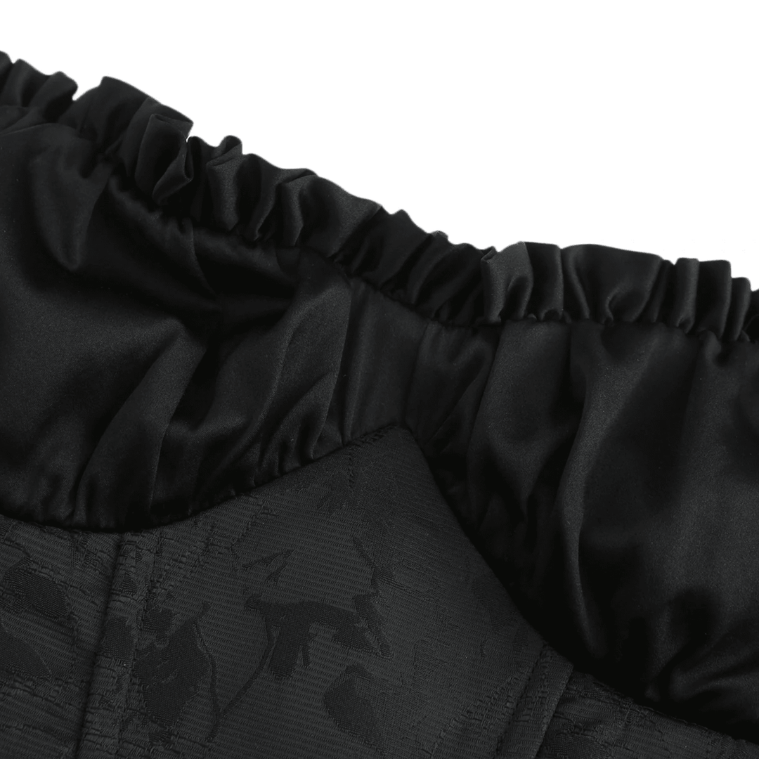 Airina dantel işlemeli flared mini elbise