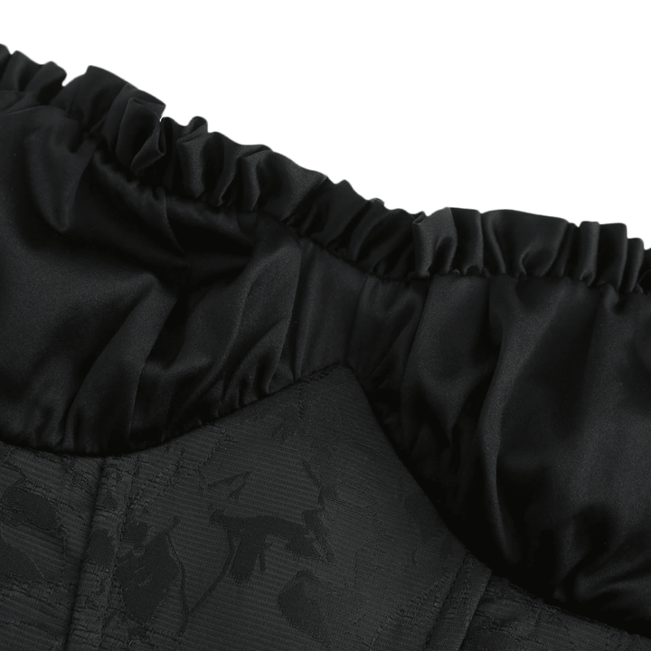 Airina dantel işlemeli flared mini elbise