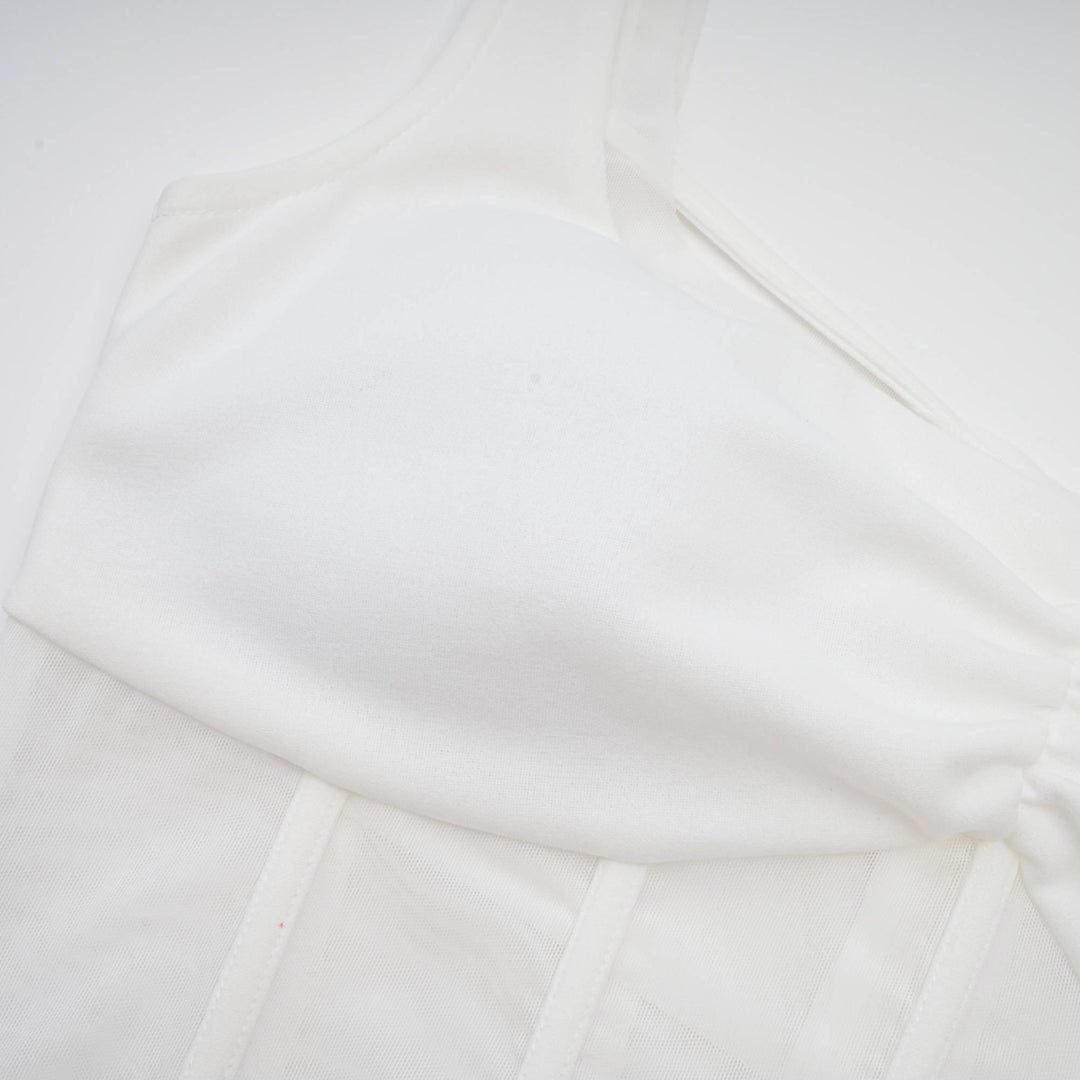 Elegant Beyaz Midi Elbise