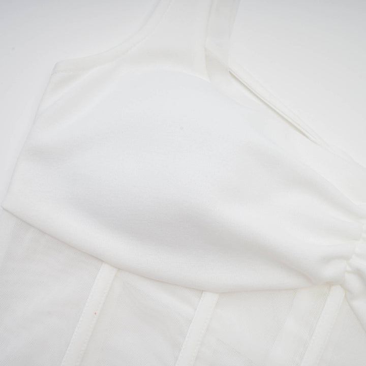 Elegant Beyaz Midi Elbise