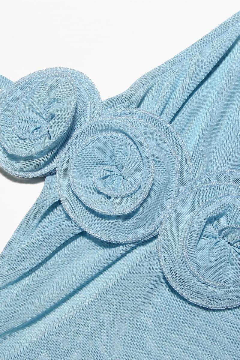 Alexia Boyundan Bağlamalı Çiçek Aplike Maxi Elbise