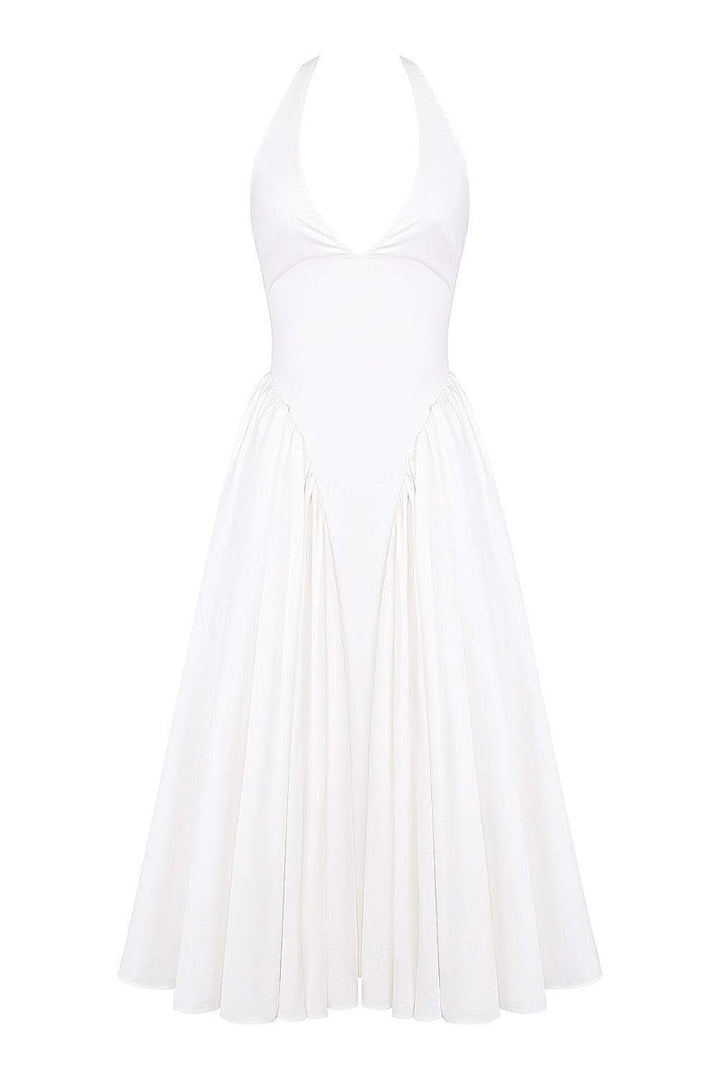 Alice Boyundan Bağlamalı Sırtı Açık Midi Elbise