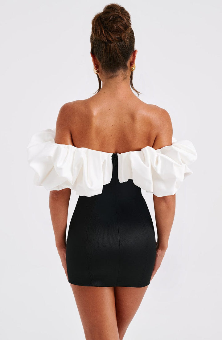 Allie Straplez Balon Kollu Mini Elbise