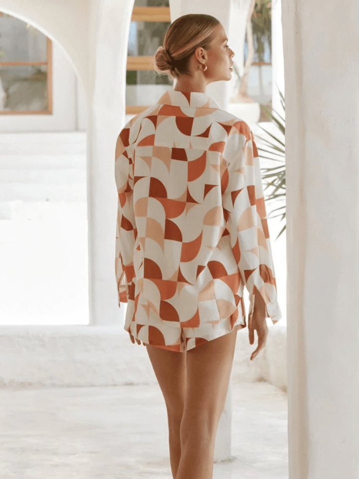 Allie Baskılı Salon Takımı