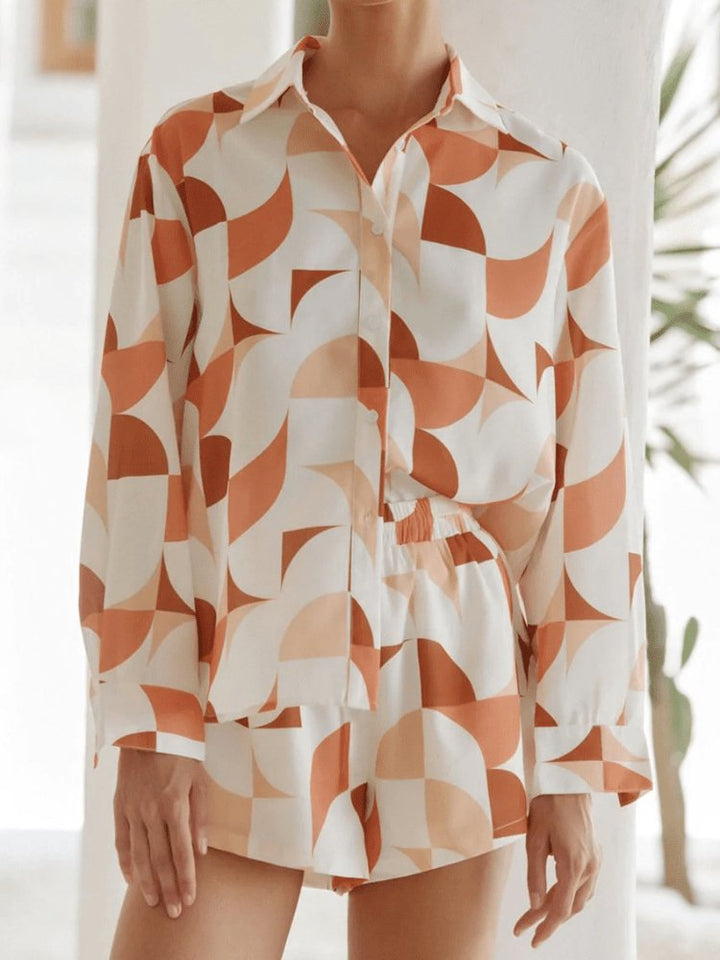 Allie Baskılı Salon Takımı