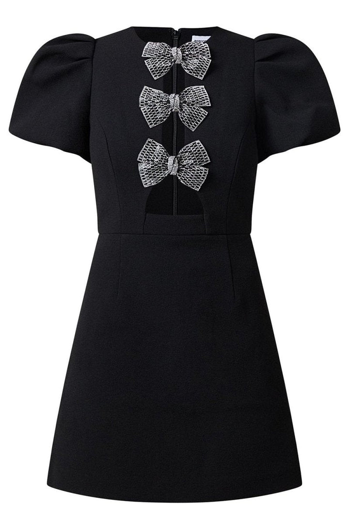 Puf Kol Cut-Out Mini Elbise