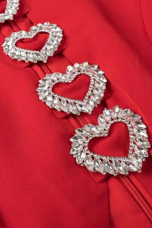 Puf Kol Cut-Out Mini Elbise