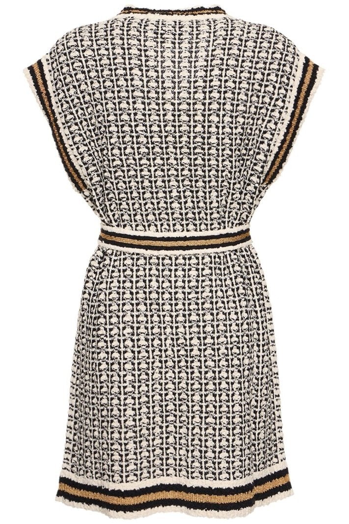 Alyssa Kontrast Kuşaklı Örme Yelek Hırka