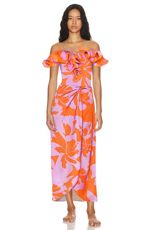 Alyssa Baskılı Fırfırlı İkili Yüzme Seti