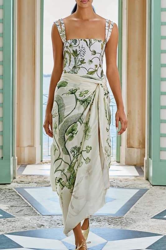 Amelia Bitki Baskılı İkili Yüzme Seti