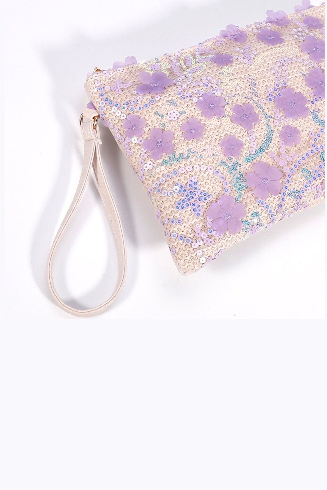 Angie Decor Çiçek Hasır Debriyaj Çanta