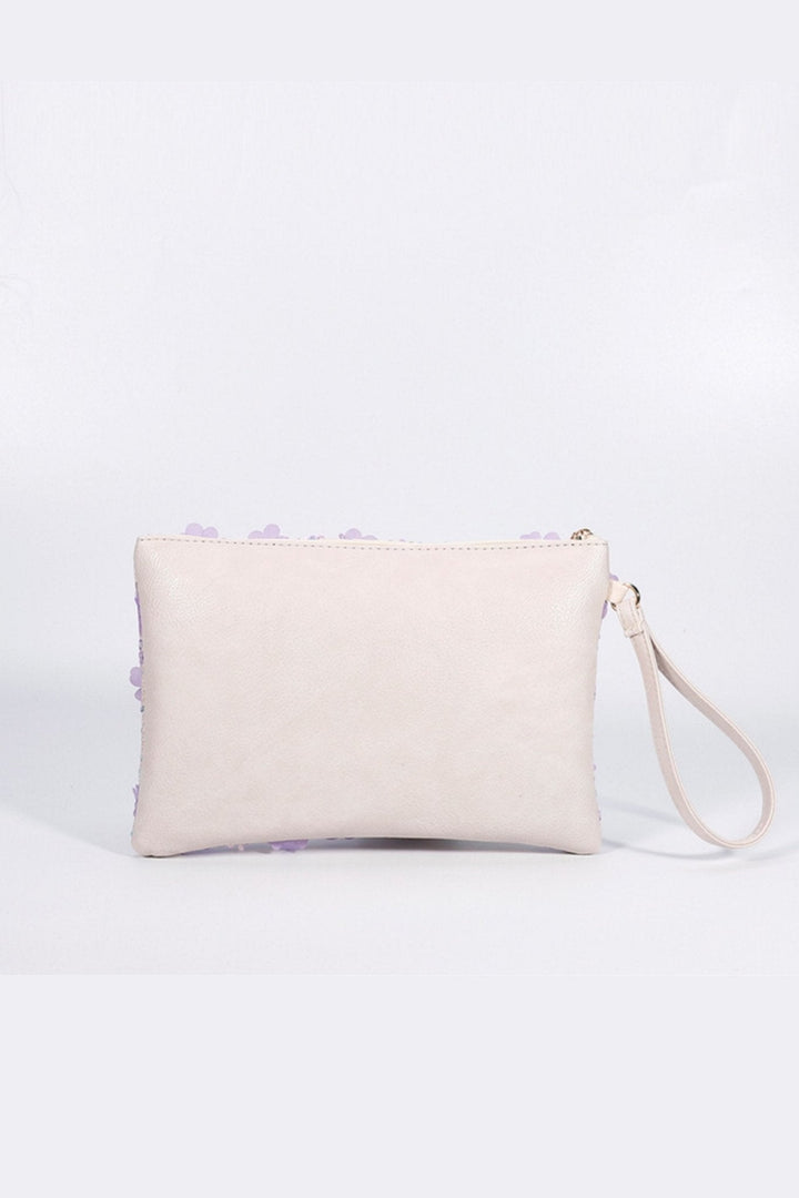 Angie Decor Çiçek Hasır Debriyaj Çanta