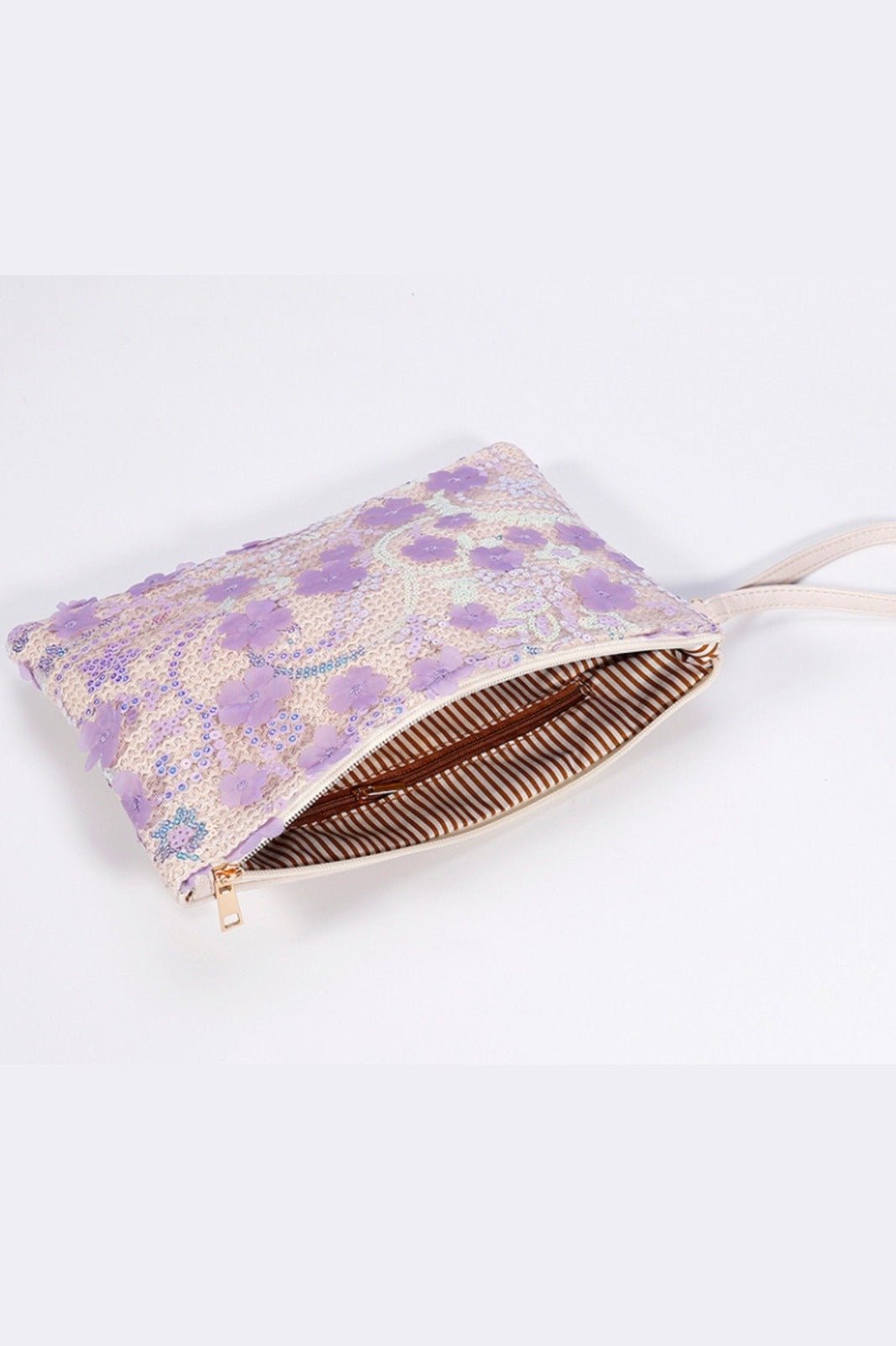 Angie Decor Çiçek Hasır Debriyaj Çanta