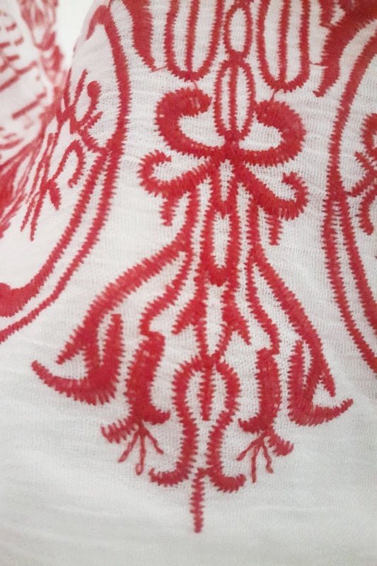 Antonia İşlemeli Slip Midi Elbise