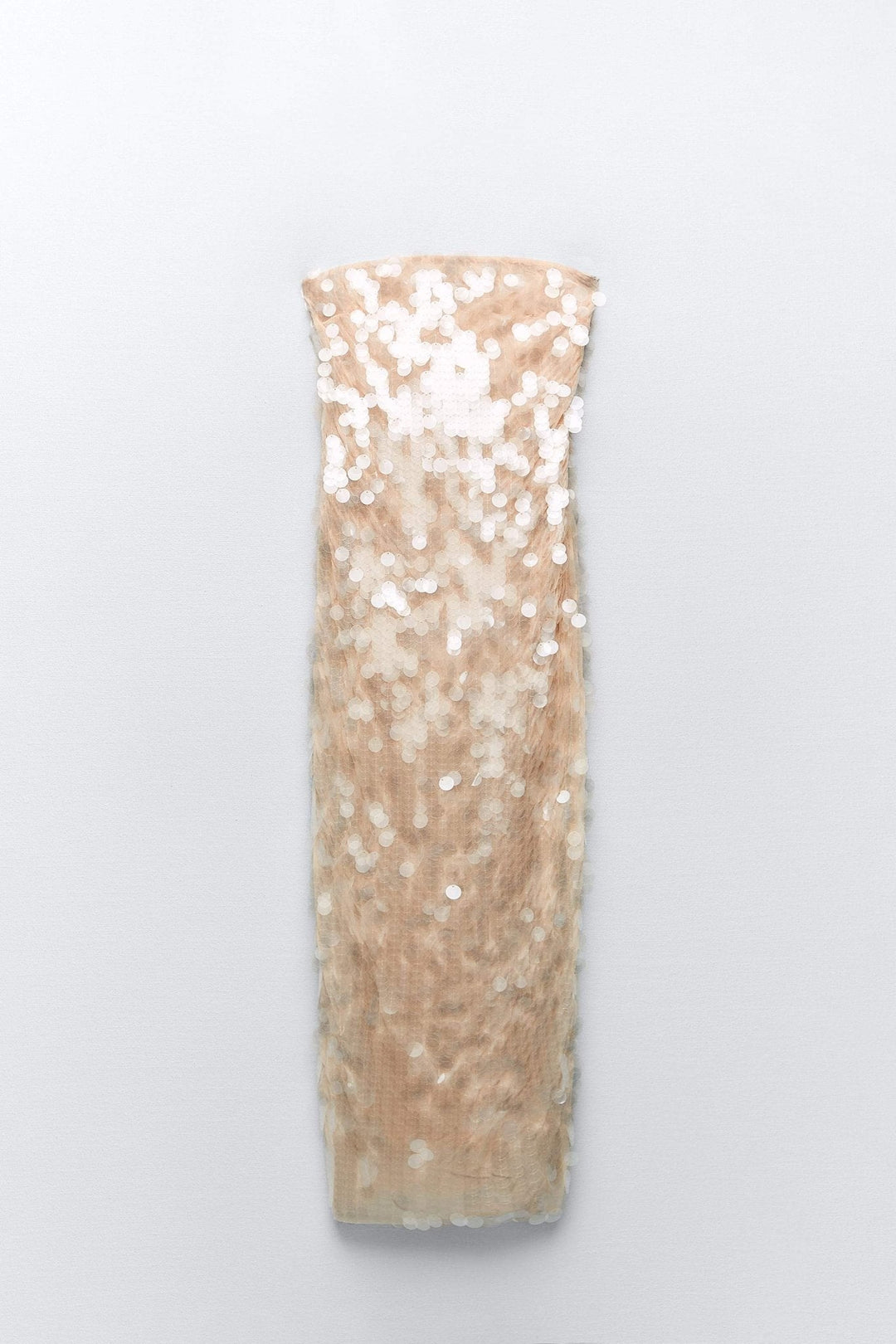 Babsy Payetler Straplez Tüp Midi Elbise